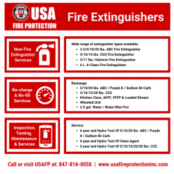 Fire extinguisher 36 inch clearance