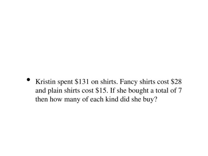 Kristin spent 131 on shirts