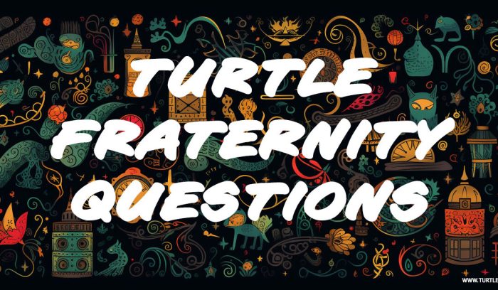 Turtle fraternity questions and answers